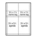 Classic Vertical Paper Agenda/ Name Badge Insert - Blank (3 5/8"x5 1/4")